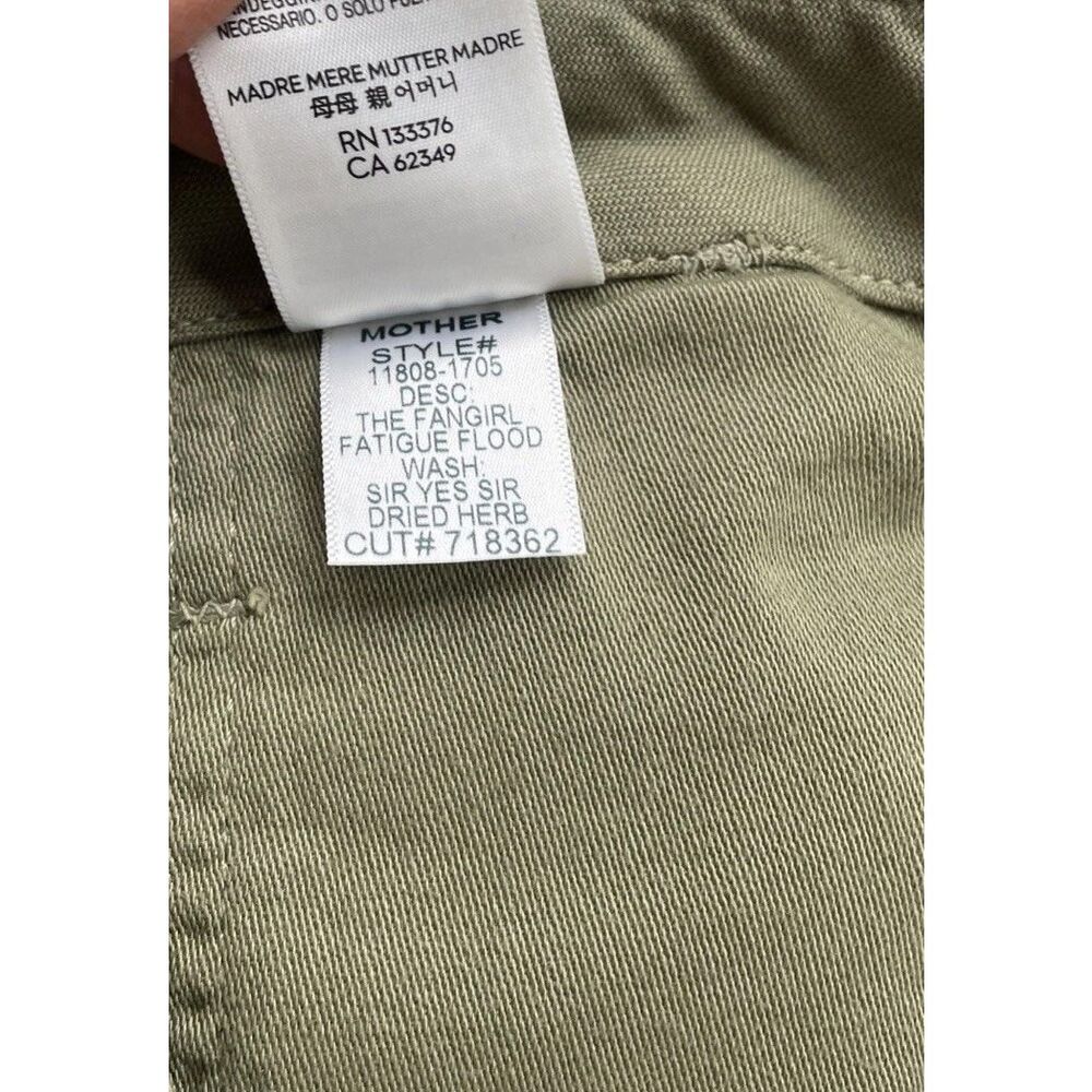 NEW Mother Fangirl Fatigue Flood High Rise Wide Barrel Pants Dried Herb Sz 28 - Picture 9 of 9